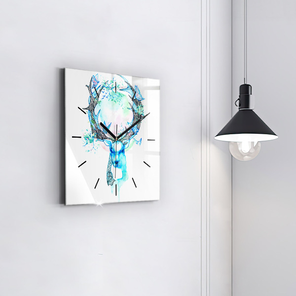 Orologio quadrato Illustrazione di cervo