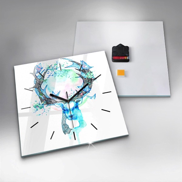 Orologio quadrato Illustrazione di cervo
