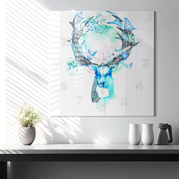 Orologio quadrato Illustrazione di cervo