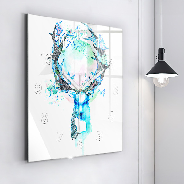 Orologio quadrato Illustrazione di cervo