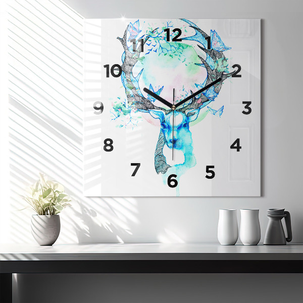 Orologio quadrato Illustrazione di cervo