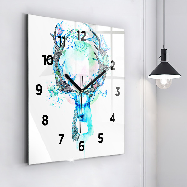 Orologio quadrato Illustrazione di cervo