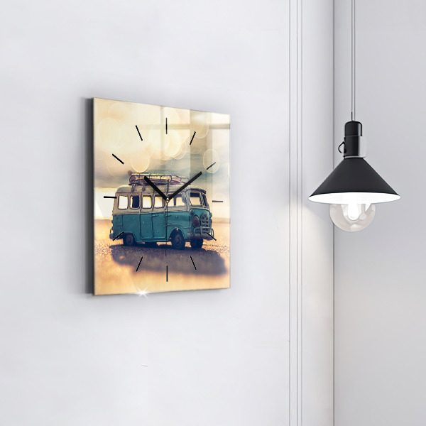 Orologio quadrato Camper sulla spiaggia