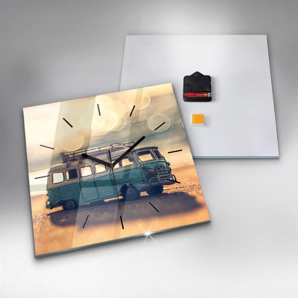 Orologio quadrato Camper sulla spiaggia