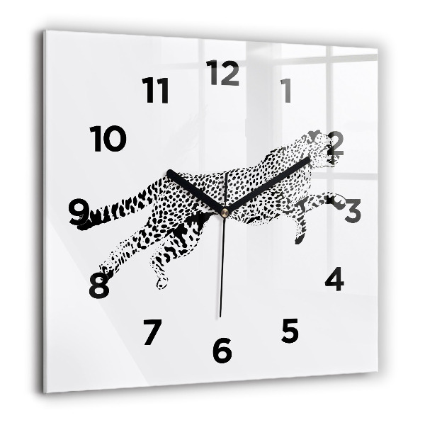 Orologio quadrato Silhouette di una pantera