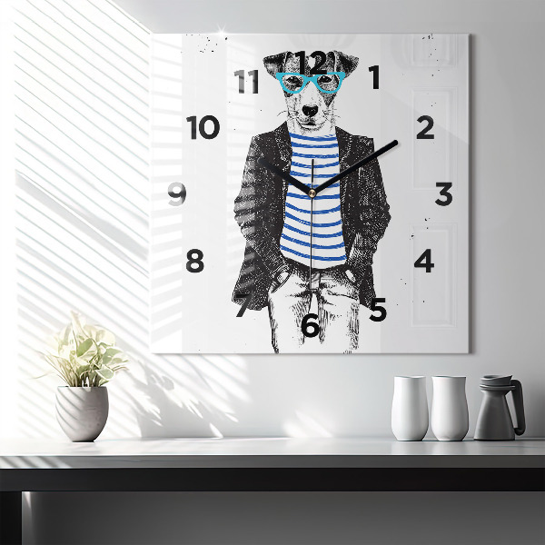 Orologio quadrato Un cane in un corpo umano