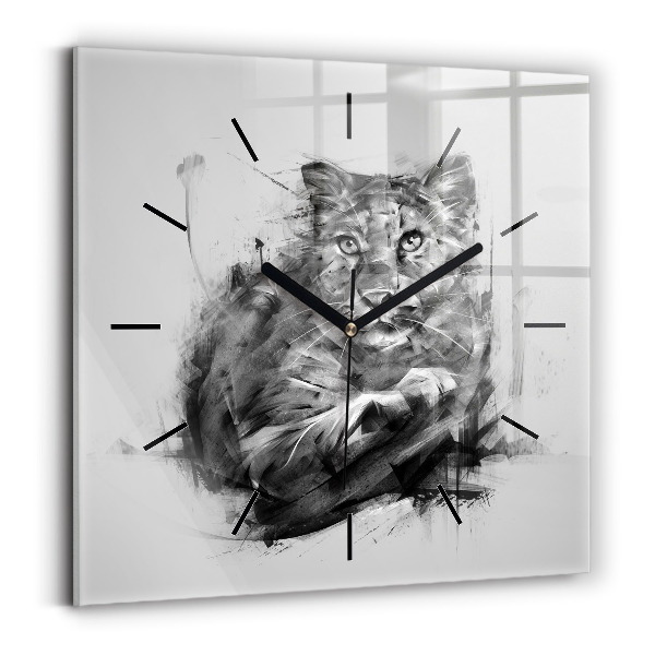 Orologio quadrato Leone dipinto