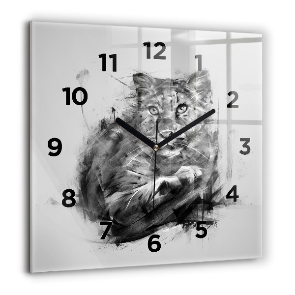 Orologio quadrato Leone dipinto