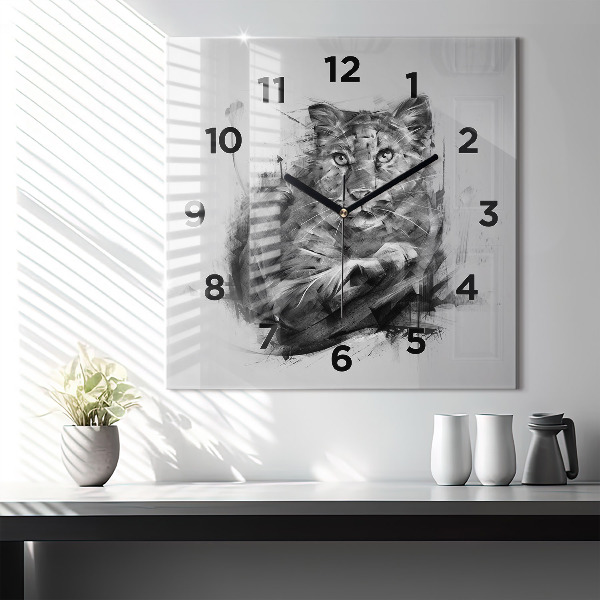 Orologio quadrato Leone dipinto