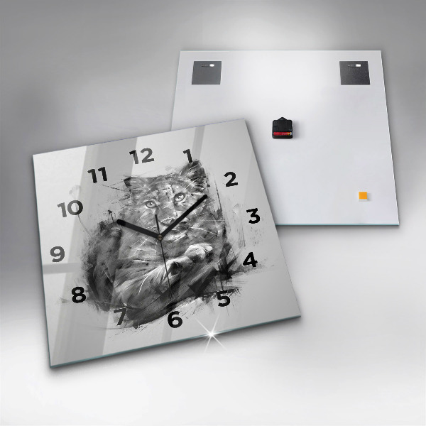 Orologio quadrato Leone dipinto