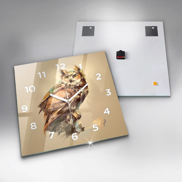 Orologio quadrato Gufo - segno di saggezza