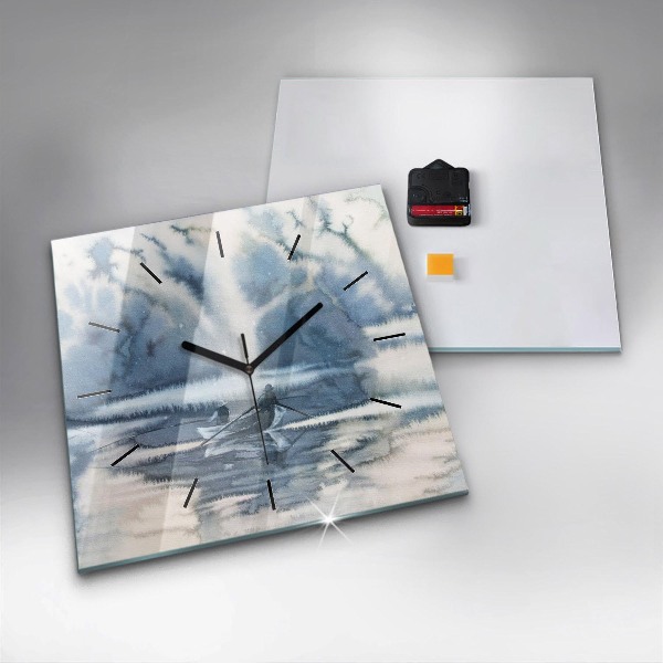 Orologio quadrato Lago invernale Łódka