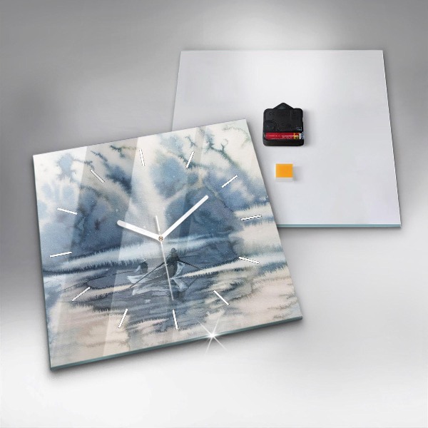 Orologio quadrato Lago invernale Łódka