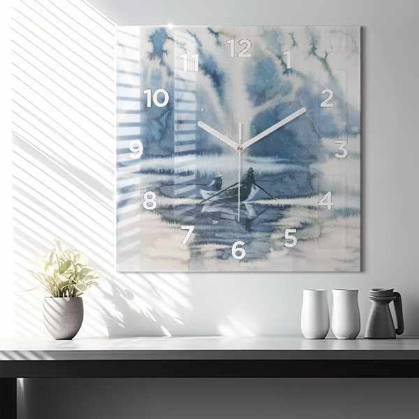 Orologio quadrato Lago invernale Łódka