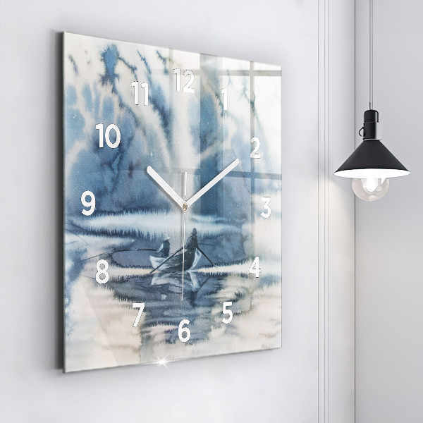Orologio quadrato Lago invernale Łódka