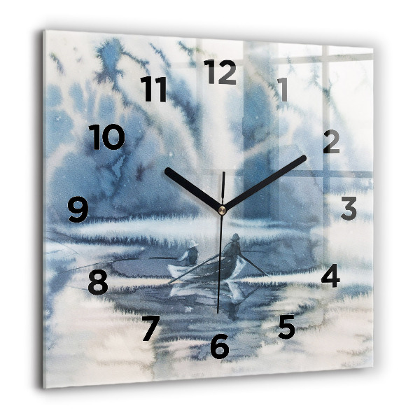 Orologio quadrato Lago invernale Łódka