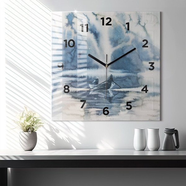 Orologio quadrato Lago invernale Łódka