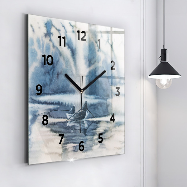 Orologio quadrato Lago invernale Łódka