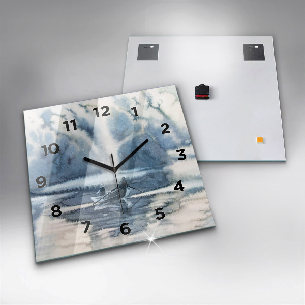 Orologio quadrato Lago invernale Łódka