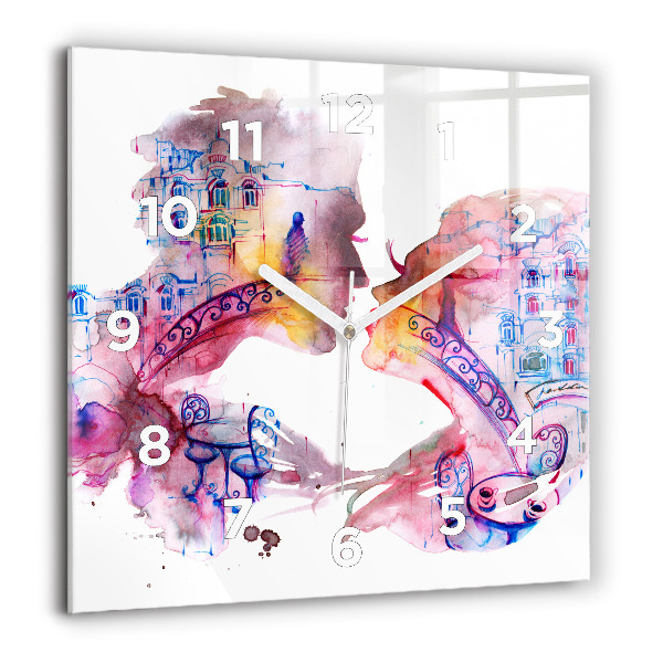 Orologio quadrato Due corpi un'anima