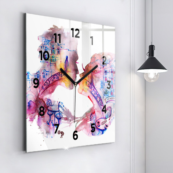 Orologio quadrato Due corpi un'anima
