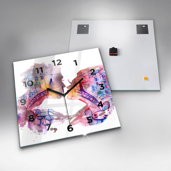 Orologio quadrato Due corpi un'anima