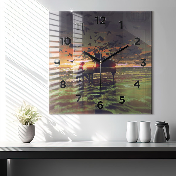 Orologio quadrato Concerto sulla spiaggia