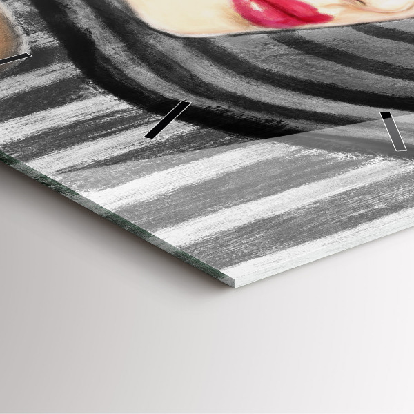 Orologio quadrato Donna in bianco e nero