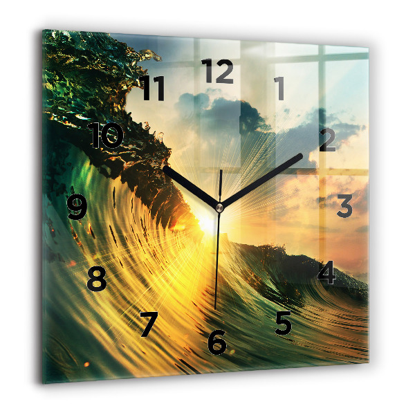 Orologio quadrato Prospettiva del tramonto delle onde