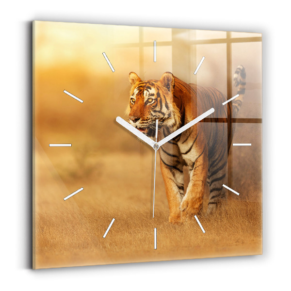 Orologio quadrato Caccia alla tigre