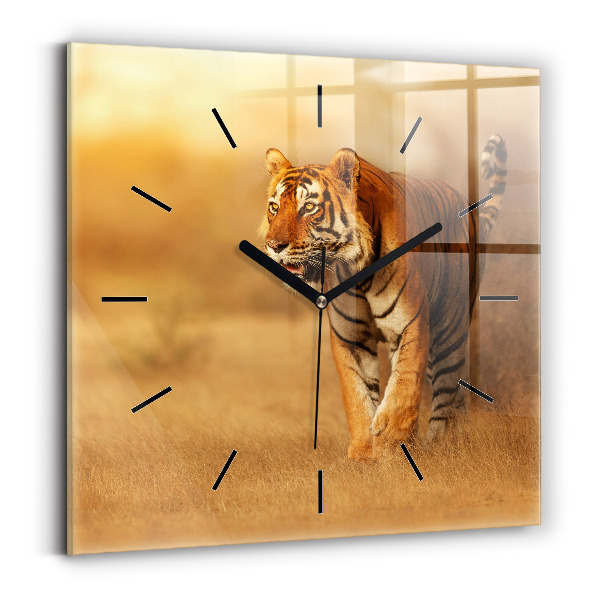 Orologio quadrato Caccia alla tigre