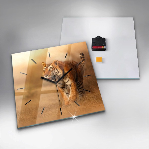 Orologio quadrato Caccia alla tigre