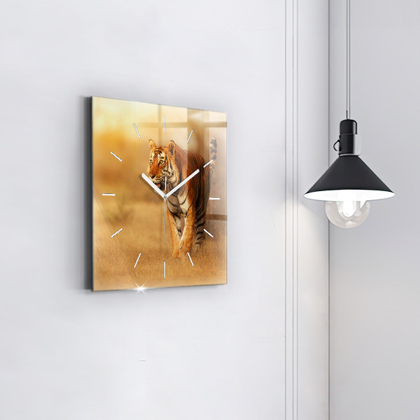 Orologio quadrato Caccia alla tigre