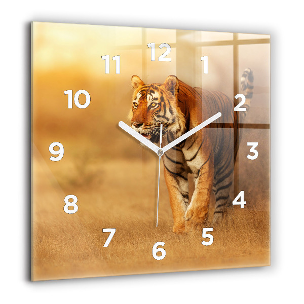 Orologio quadrato Caccia alla tigre