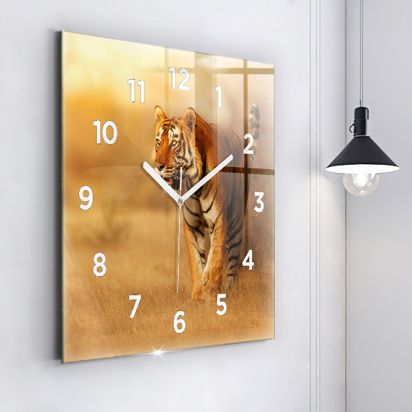 Orologio quadrato Caccia alla tigre