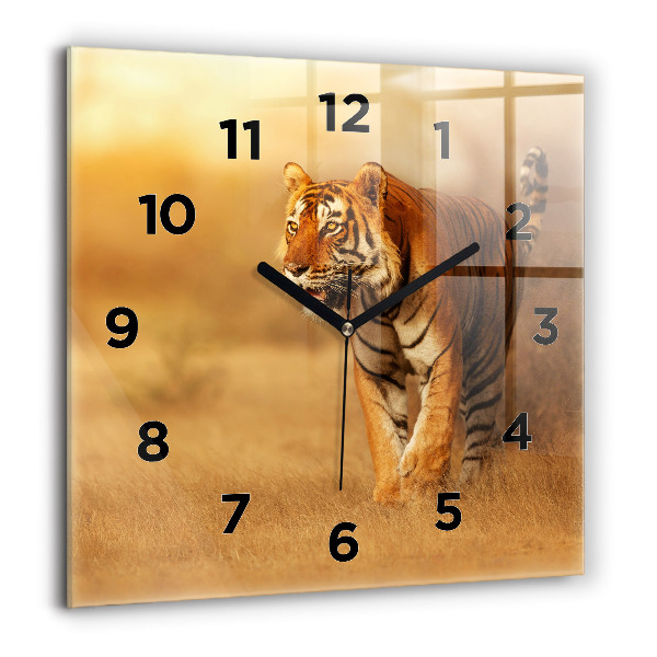 Orologio quadrato Caccia alla tigre