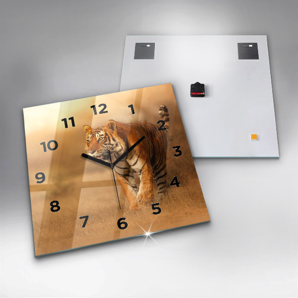 Orologio quadrato Caccia alla tigre