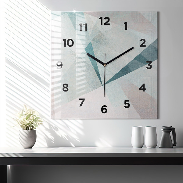 Orologio quadrato Triangoli Texture astratta
