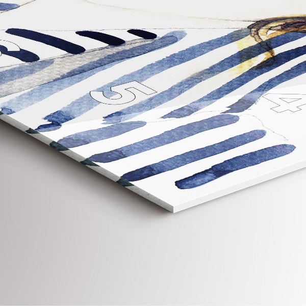 Orologio quadrato Faccia con occhiali e cappello