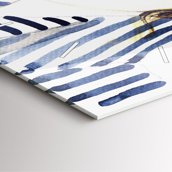 Orologio quadrato Faccia con occhiali e cappello