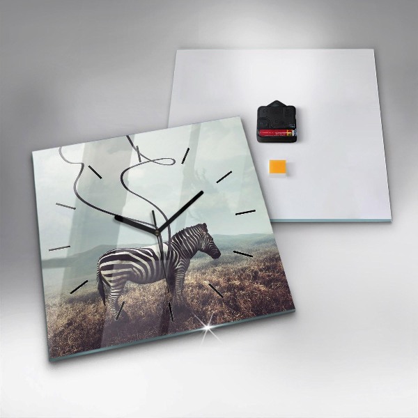 Orologio quadrato Zebra – Astrazione