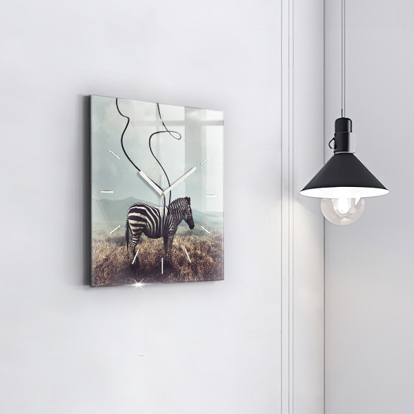 Orologio quadrato Zebra – Astrazione