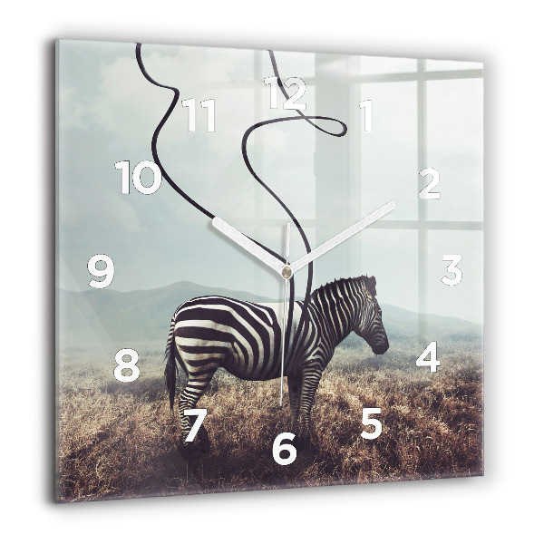 Orologio quadrato Zebra – Astrazione