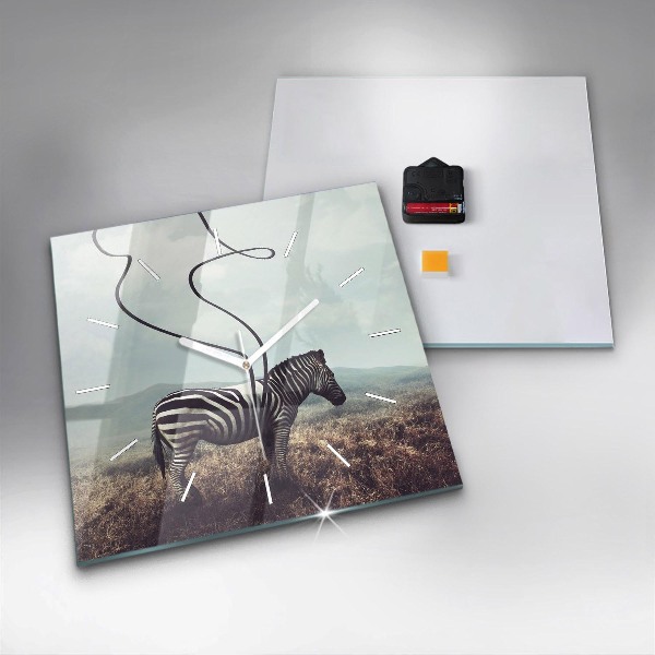 Orologio quadrato Zebra – Astrazione