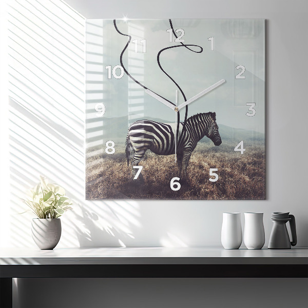 Orologio quadrato Zebra – Astrazione