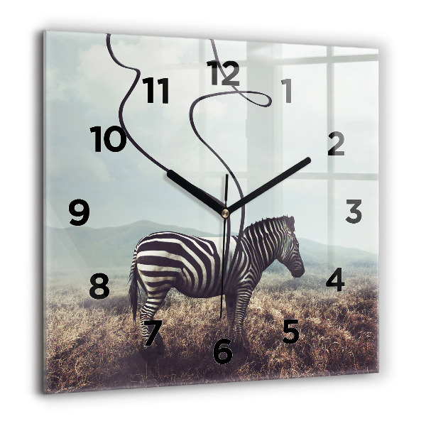 Orologio quadrato Zebra – Astrazione