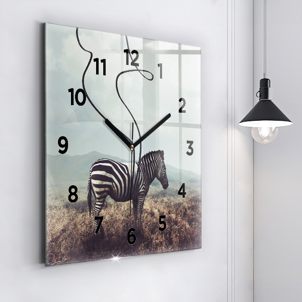 Orologio quadrato Zebra – Astrazione