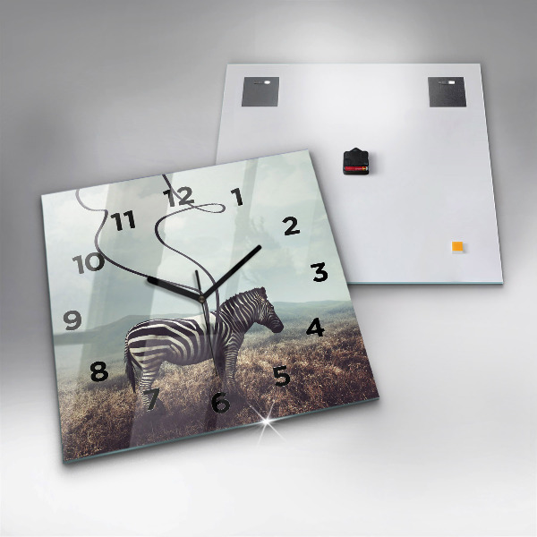 Orologio quadrato Zebra – Astrazione