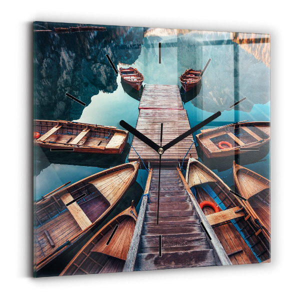 Orologio quadrato Molo e lago