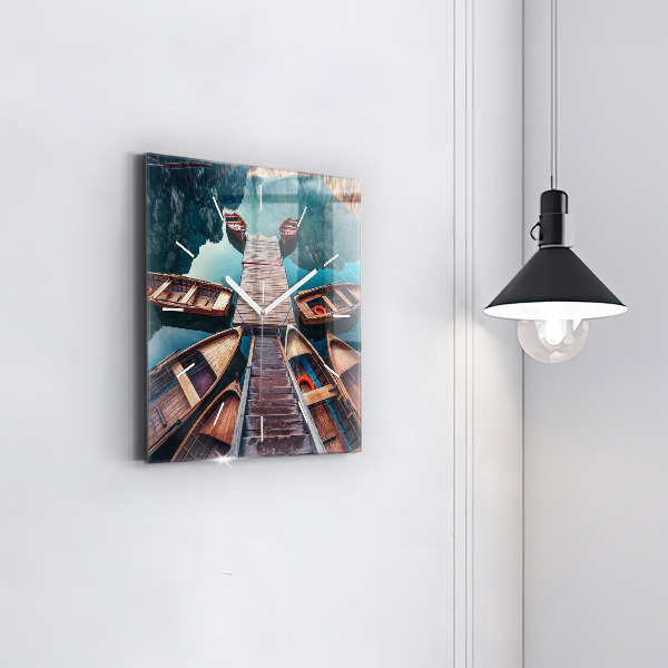 Orologio quadrato Molo e lago
